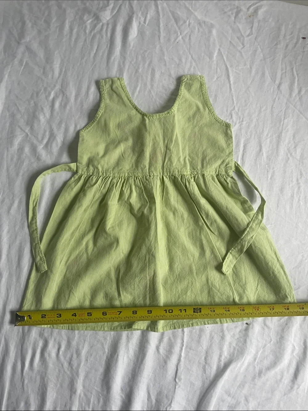 EL SUEÑO ZAPOTECO Dress Skirt Cotton 2T Handmade In Mexico Folk Art Green Floral